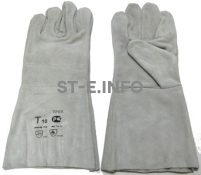 Перчатки-краги для сварщика пятипалые серые - st-e.info - Благовещенск