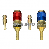 Комплект разъемов быстросъемных красный + синий с соединителем М6 - st-e.info - Благовещенск